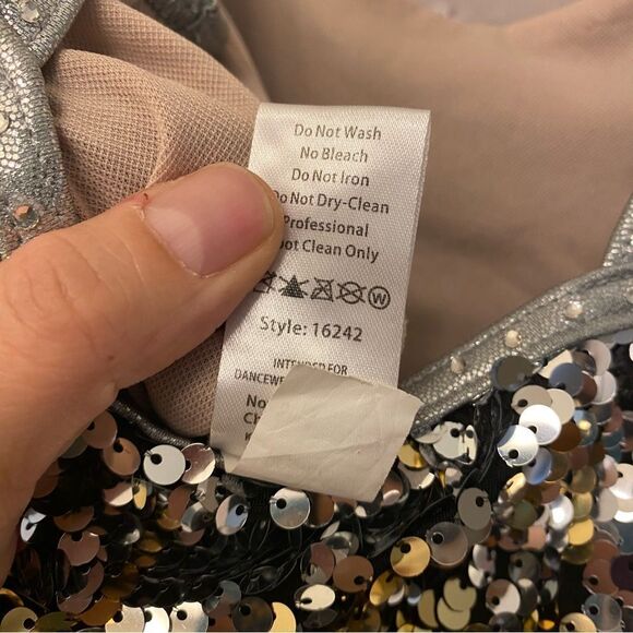 WEISSMAN Dance Costume gold ombre sequin biketard Party Party Party 16242 MA - Picture 13 of 15